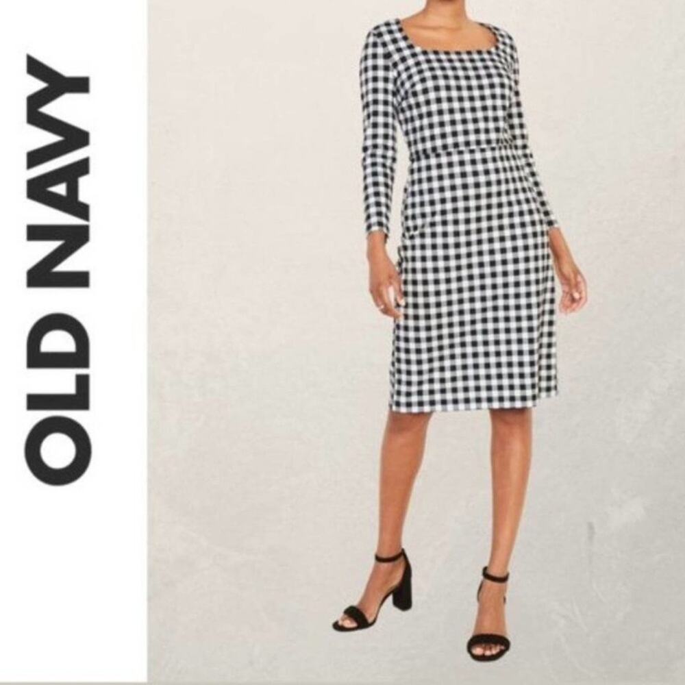 Old Navy Buffalo Plaid Square Neck Sheath Dress XXL NWT